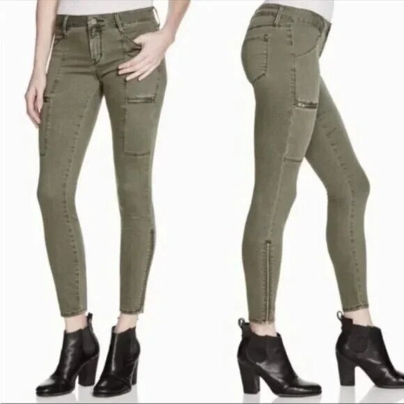 Pistola Cargo Olive Green Skinny Jeans Stretch Topanga Pants Women's 27 - Picture 1 of 9